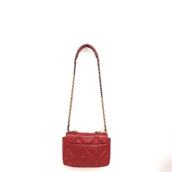 Chanel Red Lambskin Chain Bag 19 Shoulder - Picture 1 of 12